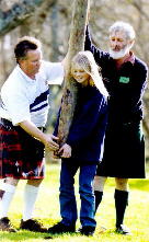 Learning to toss the caber